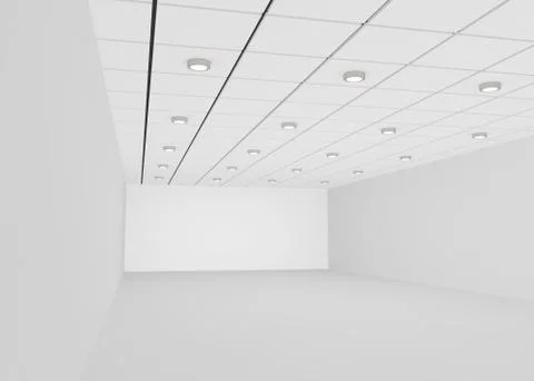 White empty room for a shop or office Stock Illustration