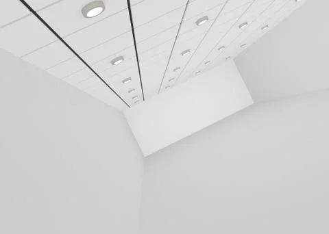 White empty room for a shop or office Stock Illustration
