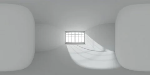 White empty room with sunlight from window HDRI map Stock Footage 150620627