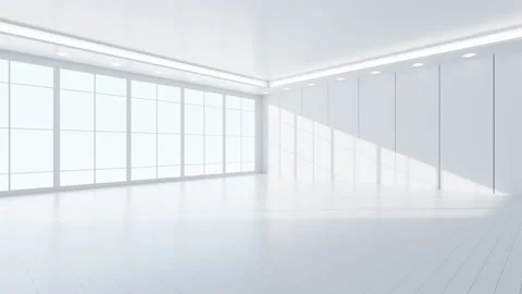 White empty room video, 3d rendering. Stock Footage 234722840