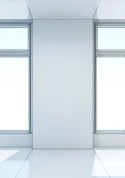 White empty room with window Stock Illustration