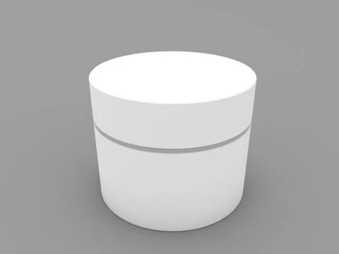White empty round container . Stock Illustration