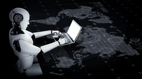 White empty screen on modish computer for your design mock up Foto stock