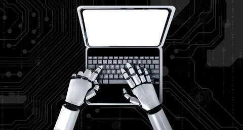 White empty screen on modish computer for your design mock up Foto stock