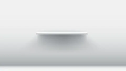 White empty shelf Stock Illustration