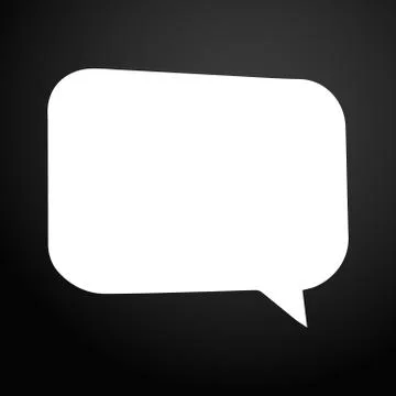 White empty speech bubble - vector illustration isolated on flat square butto イラスト素材