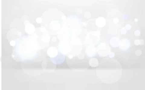 White empty studio with bright bokeh lights effect. Vector illustration Stock Illustration