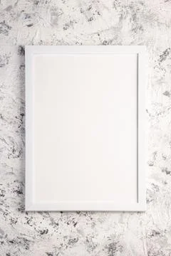 White empty template picture frame on textured bright Stock Photos