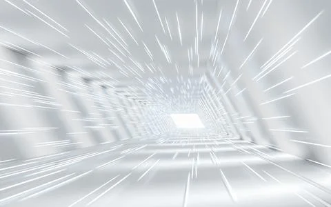 White empty tunnel, 3d rendering. Stock Illustration
