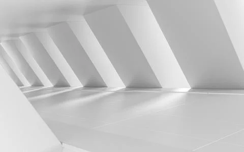 White empty tunnel, 3d rendering. Stock Illustration