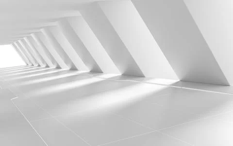 White empty tunnel, 3d rendering. イラスト素材