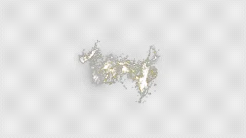 White Energetic Dust Burst With Alpha Channel Stock Footage 339302348