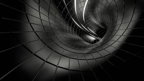 White Energy Flows Moving Along the Ring Tunnel Background VJ Loop in 4K Stock Footage 307399523