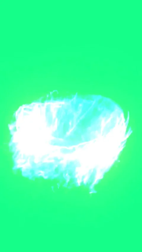 White Energy Ring Vortex Green Screen Spiral Fire Circle Vertical Composition Stock Footage 319382957