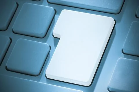 White enter key on keyboard Stock Illustration