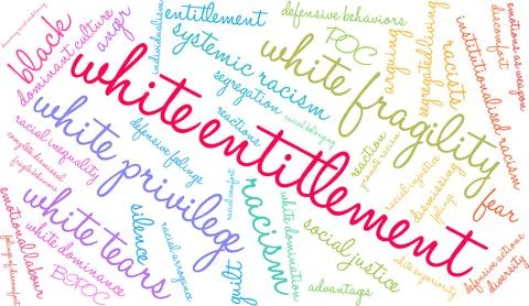 White EntitlementWord Cloud Stock Illustration