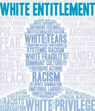 White EntitlementWord Cloud Stock Illustration