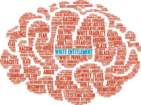 White EntitlementWord Cloud 스톡 일러스트