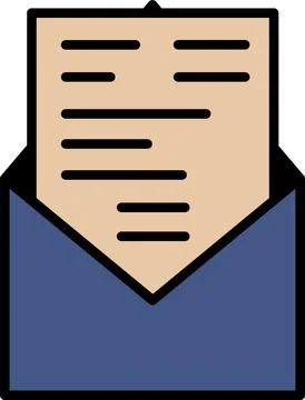 White envelope with a black border イラスト素材