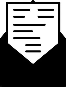 White envelope with a black border Stock Illustration