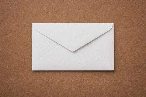 White Envelope on Brown Background. Stock Illustration