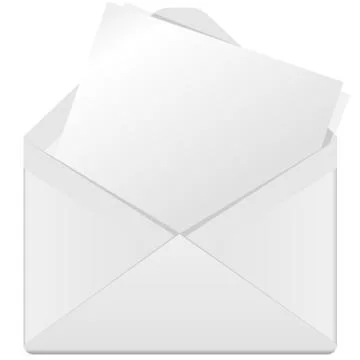 White envelope Illustrazione stock