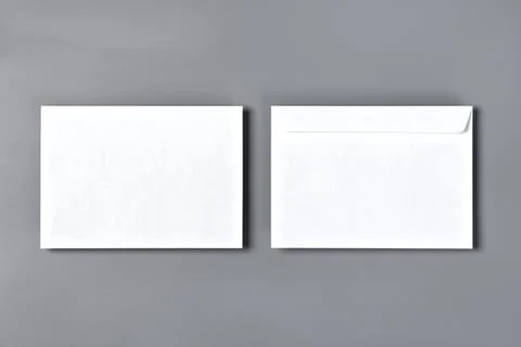 White envelope mockup, blank template, isolated background Stock-Illustration