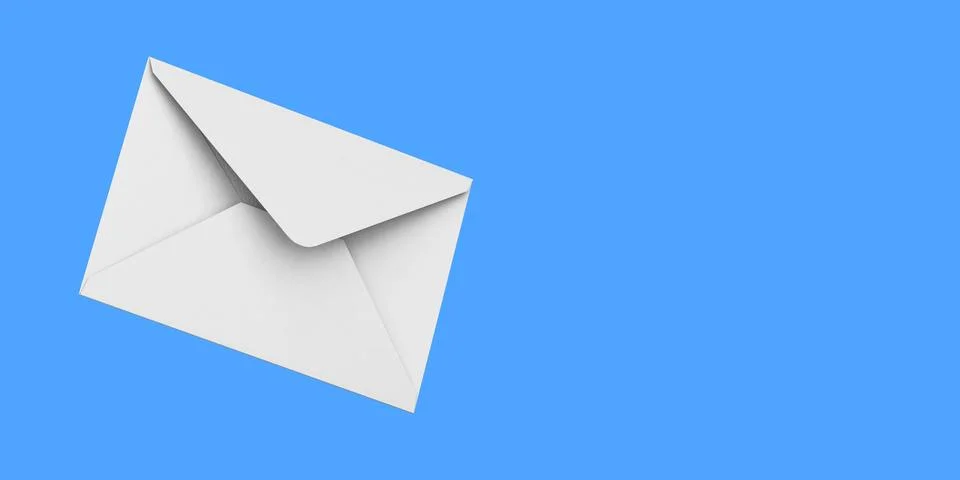 White Envelope Mockup Template Icon. 3d Rendering Stock Illustration