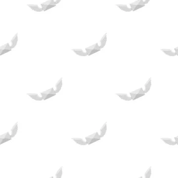 White envelope with two wings pattern flat Illustrazione stock