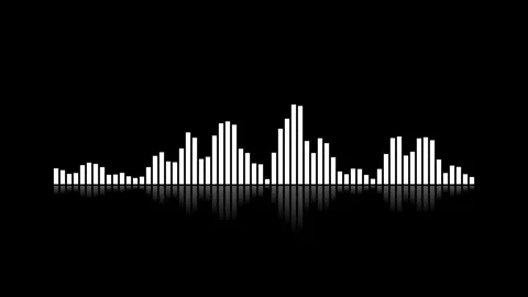 White equalizer bars with soft reflection 库存影片 348268961