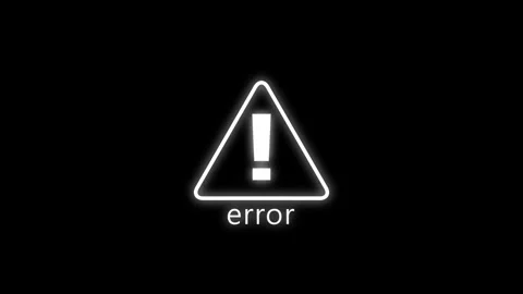 White Error Warning Icon Animation Stock Footage 342834049