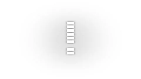 White exclamation mark icon with shadow isolated on white background. Stock Footage 205586962