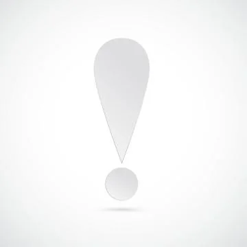 White exclamation mark Stock Illustration