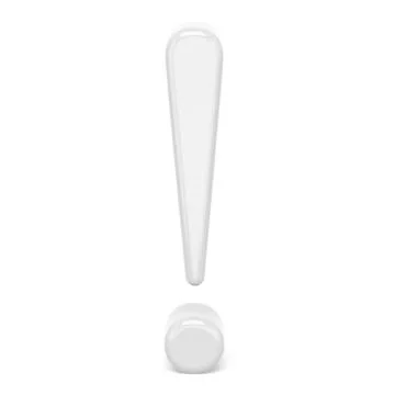 White exclamation mark Stock Illustration