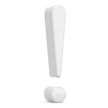 White exclamation mark Stock Illustration