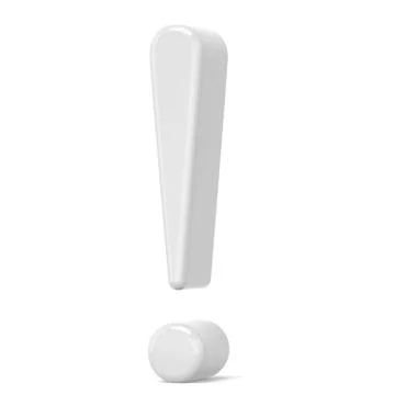 White exclamation mark Stockillustratie