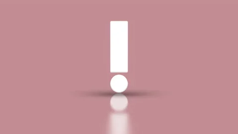 White exclamation mark symbol jumping towards camera. Stock Footage 167150095