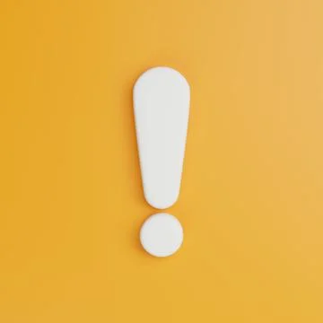 White Exclamation Mark Warning Icon Stock Illustration