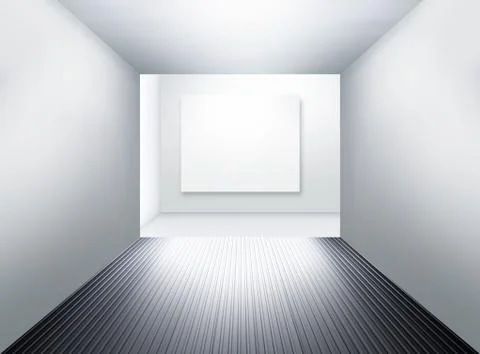 White exhibition space Stock Illustration