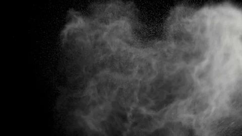 White exploding powder over black background Stock Footage 84719086