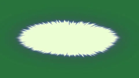 A white explosion on green background and cloud green screen animated Stock Footage 335681132