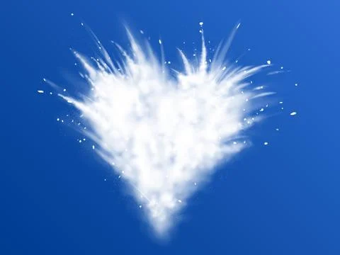 White explosion of snow powder Stock Illustration