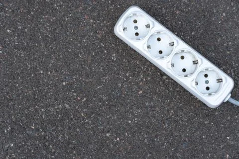 White extender on gray background, Stock Photos