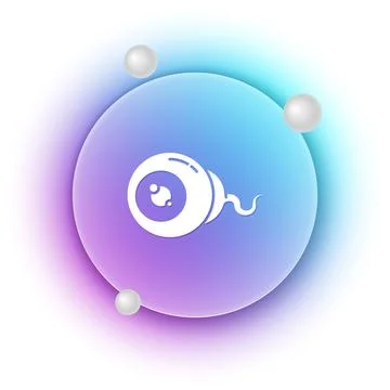 White Eye icon isolated on white background. Happy Halloween party. Blue an.. Stock Illustration