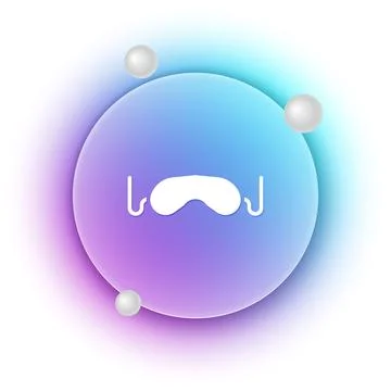 White Eye sleep mask icon isolated on white background. Blue and purple gra.. Stock Illustration