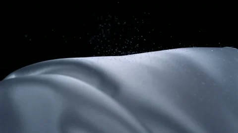 White fabric and rain, Slow Motion Stock Footage