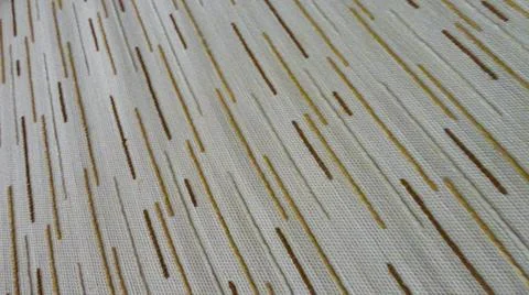 White fabric background with tiny brown lines. Close-up white cotton texture 写真素材