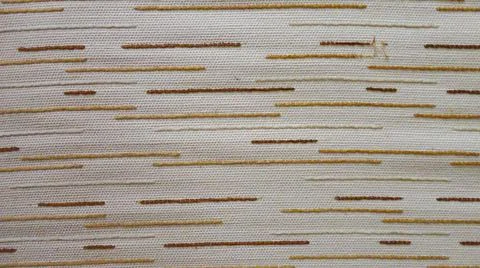 White fabric background with tiny brown lines. Close-up white cotton texture Stock Photos