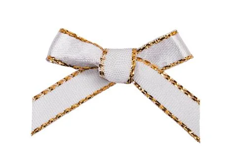 White fabric bow Stock Photos