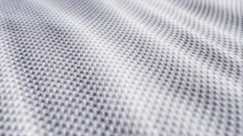 White fabric cloth material is wave. Fashion pattern, detailed burlap. Stock Footage 147223797